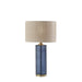 Adesso Delilah Table Lamp Antique Brass And Blue Glass (3750-21)