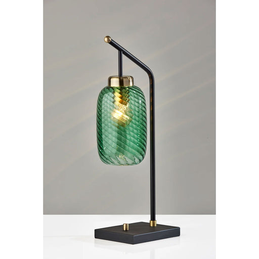 Adesso Derrick Desk Lamp Black With Brass Accents (3866-01)