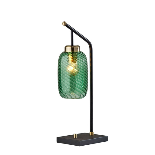 Adesso Derrick Desk Lamp Black With Brass Accents (3866-01)