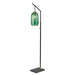 Adesso Derrick Floor Lamp Black With Brass Accents (3867-01)