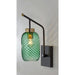 Adesso Derrick Wall Lamp Black With Brass Accents (3864-01)