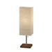 Adesso Dune Table Lamp Brushed Steel With Walnut Rubberwood White Crinkle Paper (8021-15)