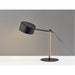 Adesso Dylan Desk Lamp Natural Wood With Black Metal (6073-01)