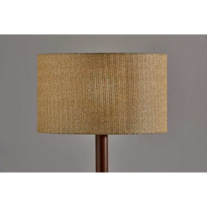 Adesso Eden Floor Lamp Walnut Rubberwood Natural Woven Paper (3208-15)