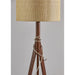 Adesso Eden Floor Lamp Walnut Rubberwood Natural Woven Paper (3208-15)