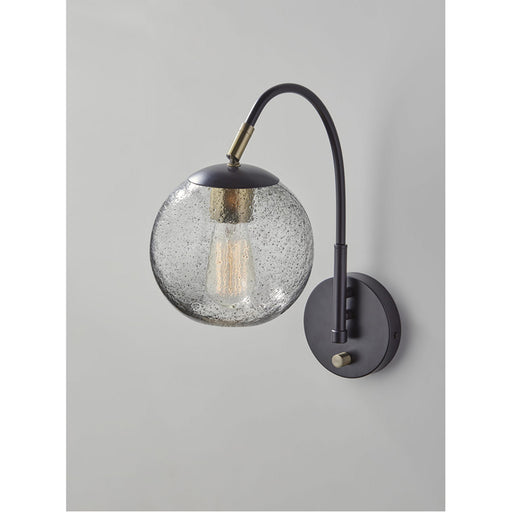 Adesso Edie Wall Lamp Dark Bronze With Brass (3589-26)