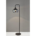 Adesso Eliza Floor Lamp Black Smoked Glass (2143-01)