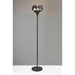 Adesso Eliza Torchiere Black Smoked Glass (2144-01)