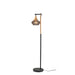 Adesso Elsie Floor Lamp Black And Natural Wood (6515-12)