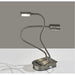 Adesso Eternity LED 2 Arm Desk Lamp With Smart Switch Brushed Steel (5026-22)