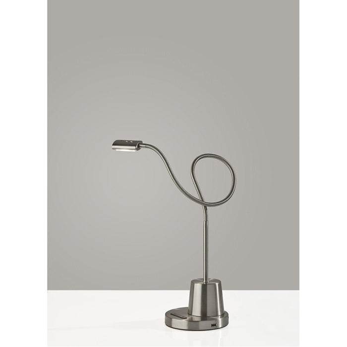 Adesso Eternity LED Desk Lamp With Smart Switch Brushed Steel (5027-22)