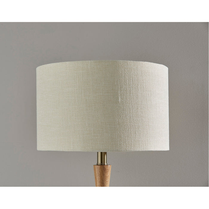Adesso Eve Floor Lamp Natural And Brass (1577-12)