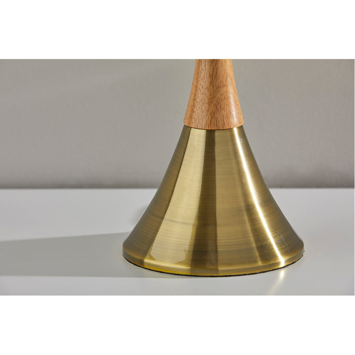 Adesso Eve Table Lamp Natural And Brass (1576-12)