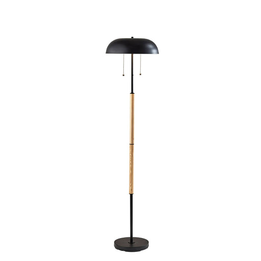 Adesso Everett Floor Lamp Natural Wood And Black (3793-12)