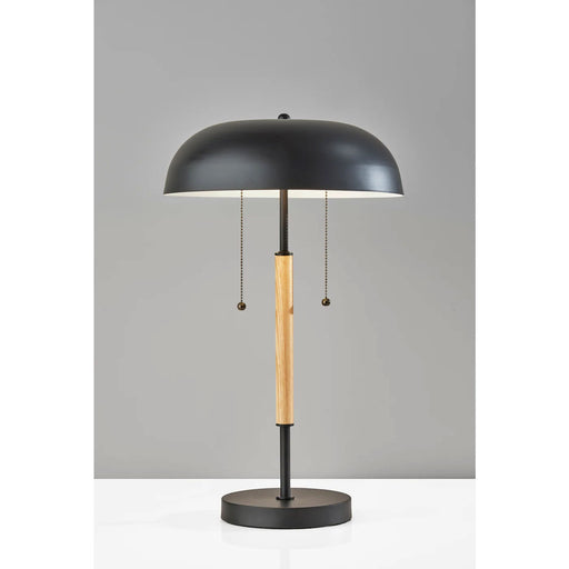 Adesso Everett Table Lamp Natural Wood And Black (3792-12)