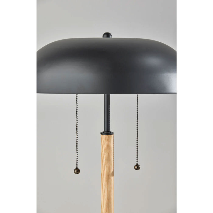 Adesso Everett Table Lamp Natural Wood And Black (3792-12)