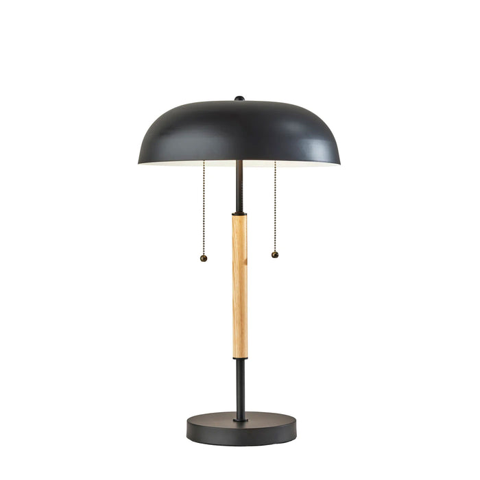 Adesso Everett Table Lamp Natural Wood And Black (3792-12)