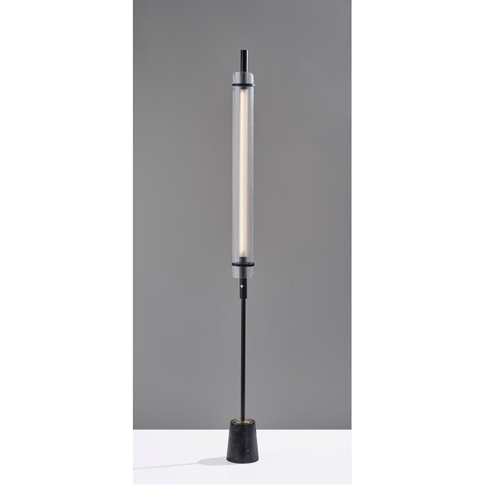 Adesso Flair LED Floor Lamp Black With Antique Brass 80 CRI 3000K 2000Lm (AD9211-01)