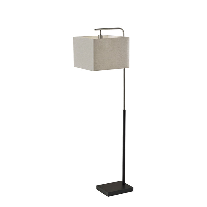 Adesso Flora Floor Lamp Black And Brushed Steel (4183-22)