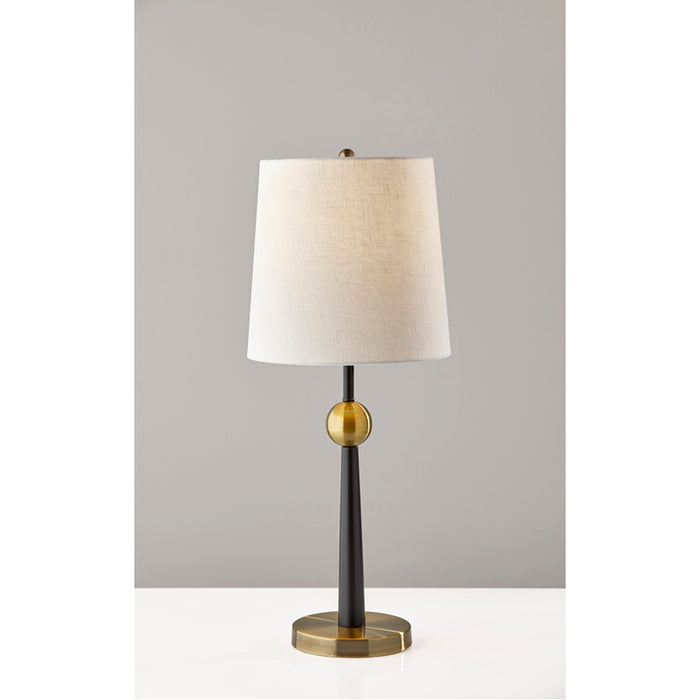 Adesso Francis Table Lamp Black And Antique Brass (1574-01)