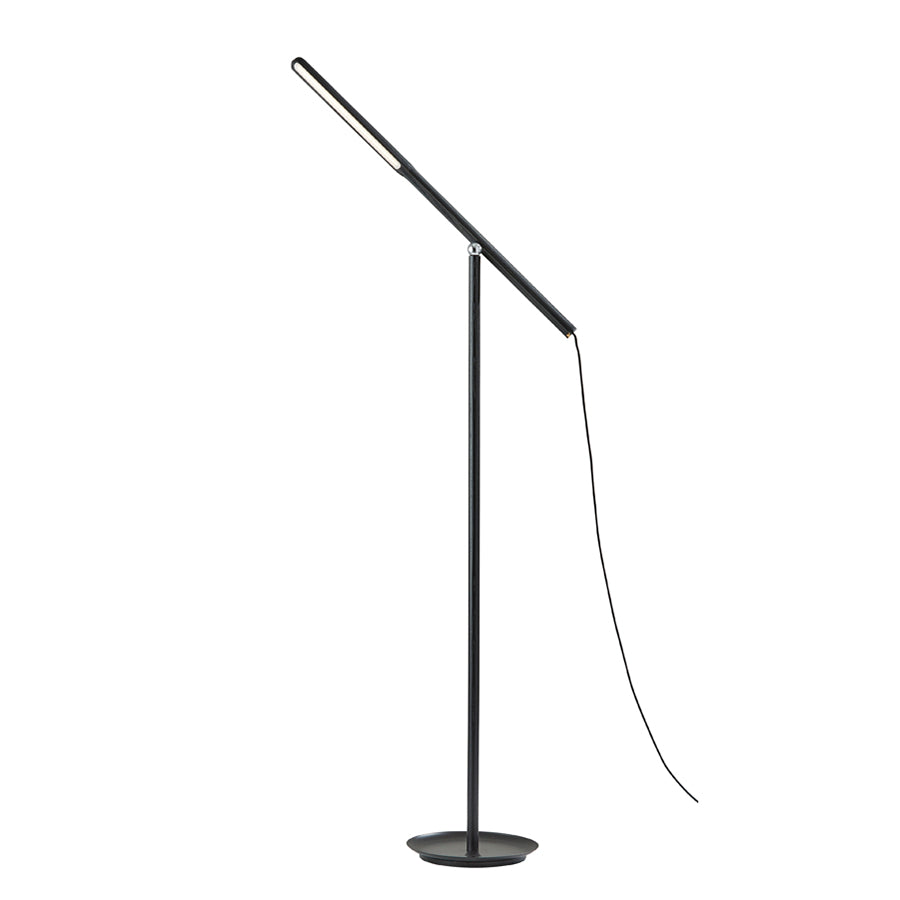 Adesso AD9113-01 Gravity LED Floor Lamp Black Ash Wood/Black 550Lm ...
