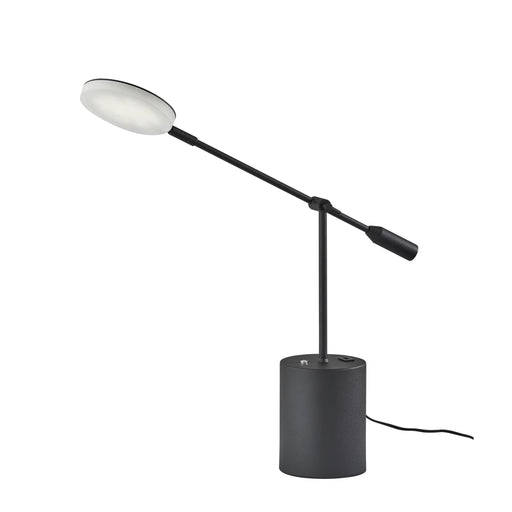 Adesso Grover LED Desk Lamp Black Metal With Frosted Plastic Diffuser (2150-01)