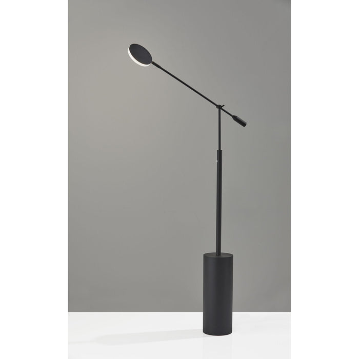 Adesso Grover LED Floor Lamp Black Metal With Frosted Plastic Diffuser (2151-01)