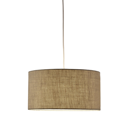 Adesso Harvest Drum Pendant-Wheat-Colored Burlap Drum Shade And 180 Inch White Cord And Line Switch (4001-18)