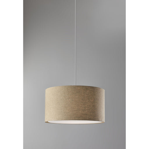 Adesso Harvest Large Drum Pendant Natural Textured Fabric Natural Textured Fabric (4003-12)