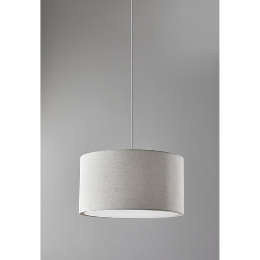 Adesso Harvest Large Drum Pendant White Textured Fabric White Textured Fabric (4003-02)