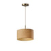 Adesso Harvest Pendant Antique Brass With Natural Woven/Beige Trim Drum Shade (4001-21)