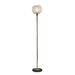 Adesso Hazel Floor Lamp Antique Brass Frosted Ribbed Glass (4278-21)
