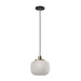 Adesso Hazel Pendant Antique Brass Frosted Ribbed Glass (4276-21)