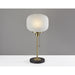 Adesso Hazel Table Lamp Antique Brass Frosted Ribbed Glass (4277-21)