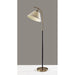 Adesso Jerome Floor Lamp Black With Antique Brass (1613-21)