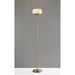 Adesso Jessica 300W Torchiere Antique Brass White Opal Glass (5003-21)