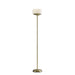 Adesso Jessica 300W Torchiere Antique Brass White Opal Glass (5003-21)