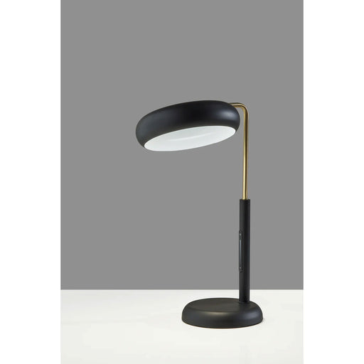 Adesso Lawson LED Table Lamp With Smart Switch Black And Antique Brass (5078-01)