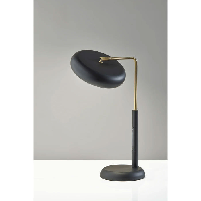 Adesso Lawson LED Table Lamp With Smart Switch Black And Antique Brass (5078-01)