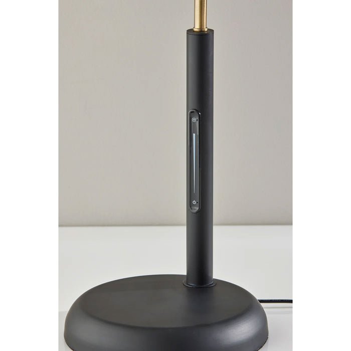 Adesso Lawson LED Table Lamp With Smart Switch Black And Antique Brass (5078-01)