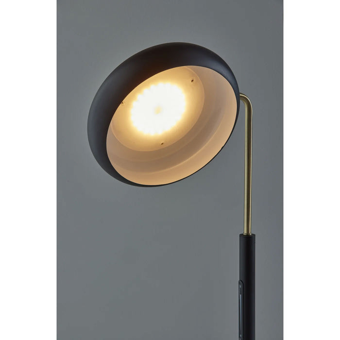 Adesso Lawson LED Table Lamp With Smart Switch Black And Antique Brass (5078-01)