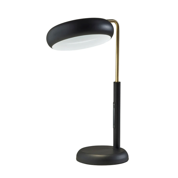 Adesso Lawson LED Table Lamp With Smart Switch Black And Antique Brass (5078-01)