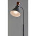 Adesso LED Task Floor Lamp With Smart Switch Black/Walnut (HW-F3652A)