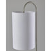 Adesso Leonard Shelf Floor Lamp Brushed Steel Textured White Fabric (4008-22)