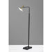 Adesso Lucas LED Floor Lamp Black With Antique Brass Antique Brass (4263-01)