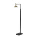 Adesso Lucas LED Floor Lamp Black With Antique Brass Antique Brass (4263-01)