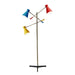 Adesso Lyle 3-Arm Floor Lamp Brass With Primary Colors (3282-01)