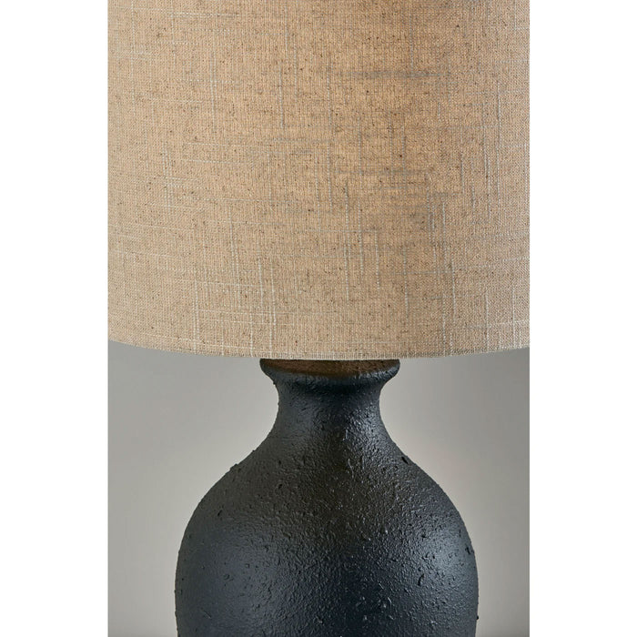 Adesso Margot Table Lamp Black Textured Ceramic (1558-01)