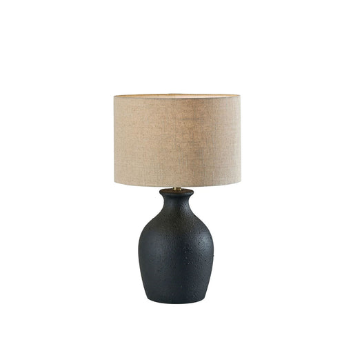 Adesso Margot Table Lamp Black Textured Ceramic (1558-01)