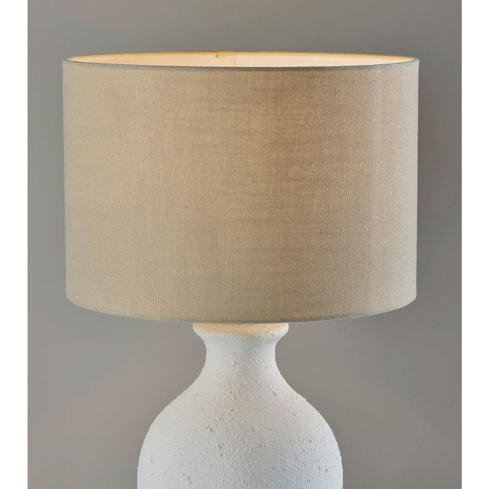 Adesso Margot Table Lamp White Textured Ceramic (1558-02)